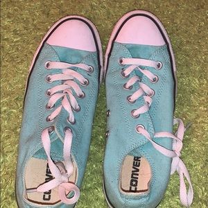 Light Blue Low Top Converse